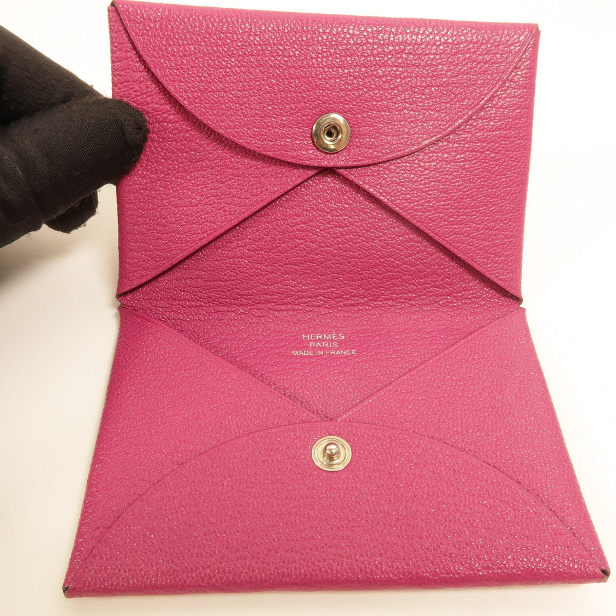 Hermès Calvi · Chèvre · Rose Pourpre