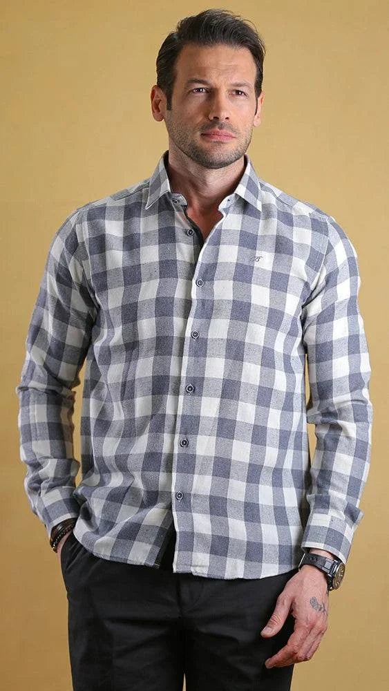 The Woodsman Shirt(silver Plaid)
