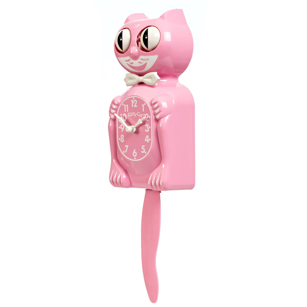 Retired Pink Satin Kitty-Cat Klock (12.75" high)