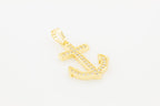 Anchor Cross Cubic Zirconia Pendant 14K Gold Filled Men Men Women Jewelry