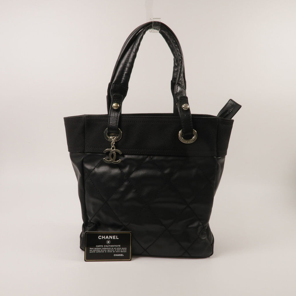 Chanel CC Tote · Canvas · Silver Hardware