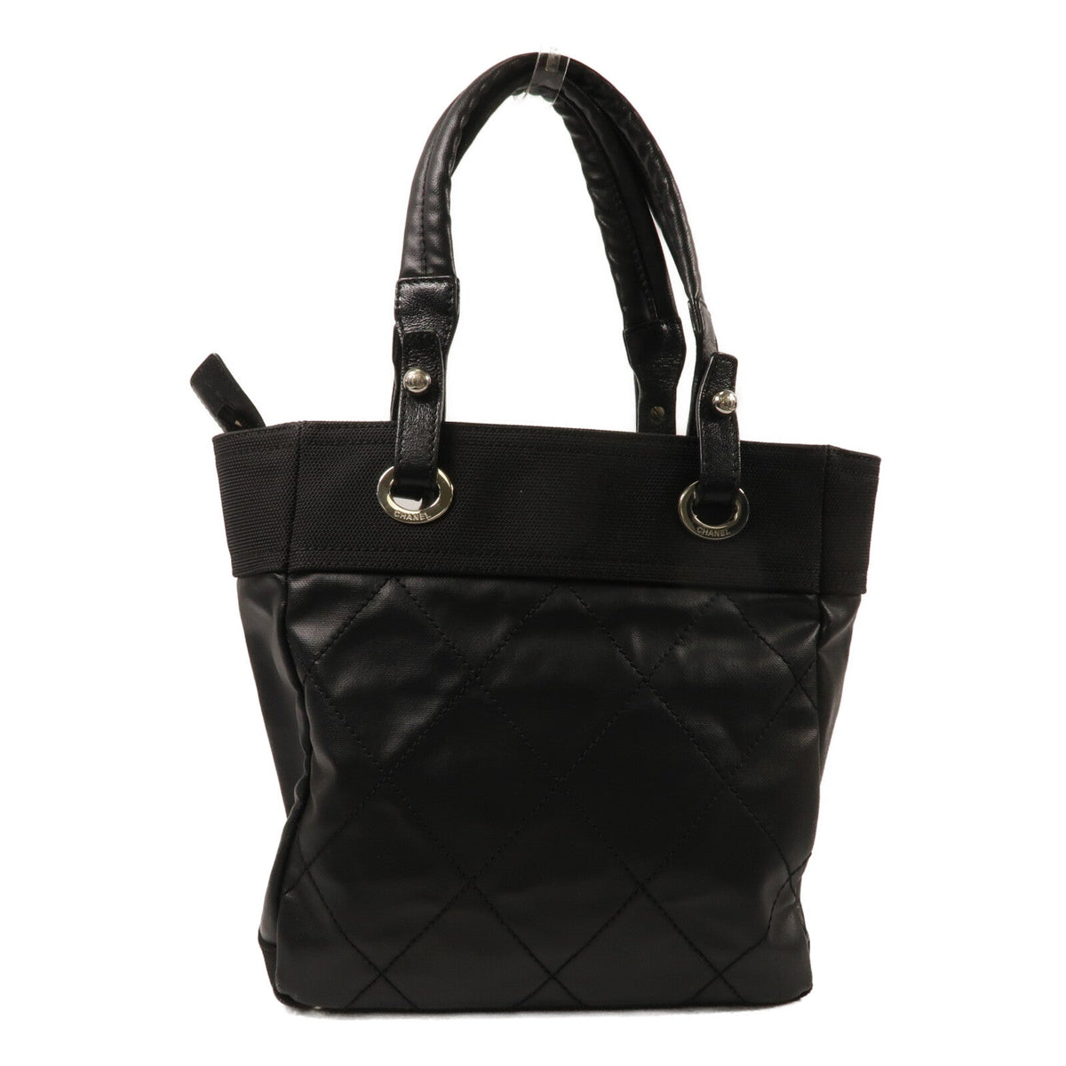 Chanel CC Tote · Canvas · Silver Hardware