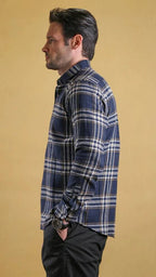 The Woodsman Shirt(Navy Plaid)