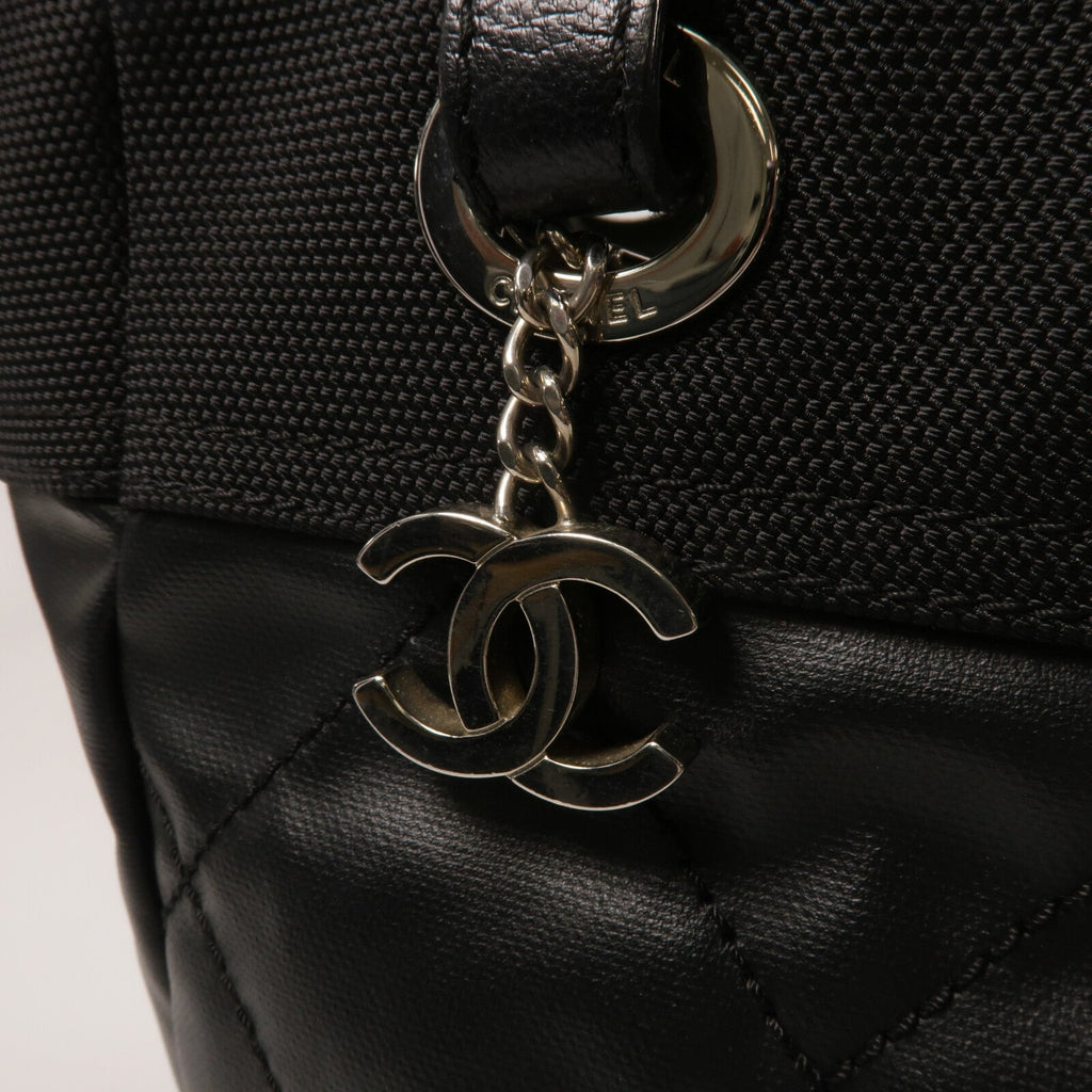 Chanel CC Tote · Canvas · Silver Hardware