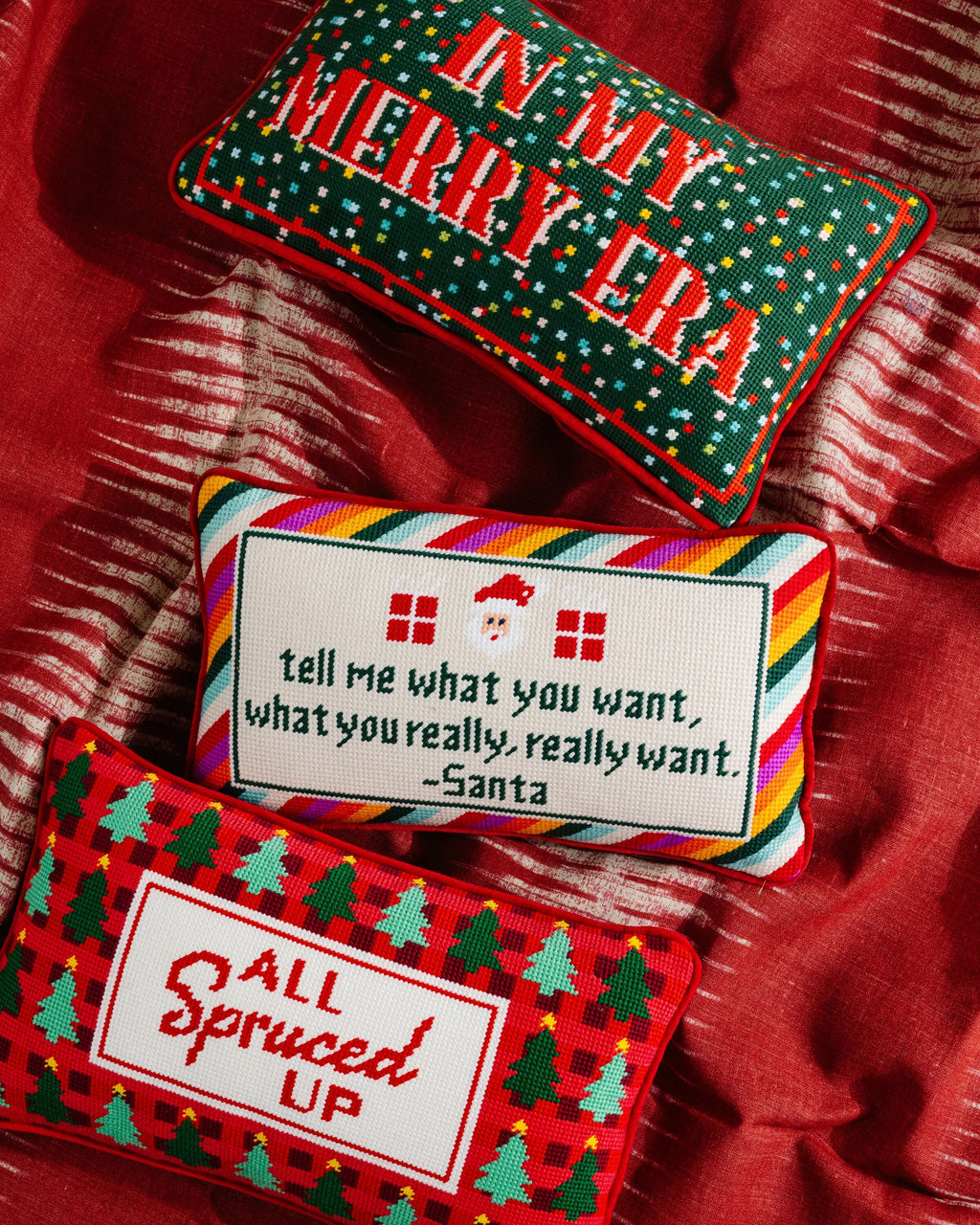 Tell Me What You Want Needlepoint Pillow