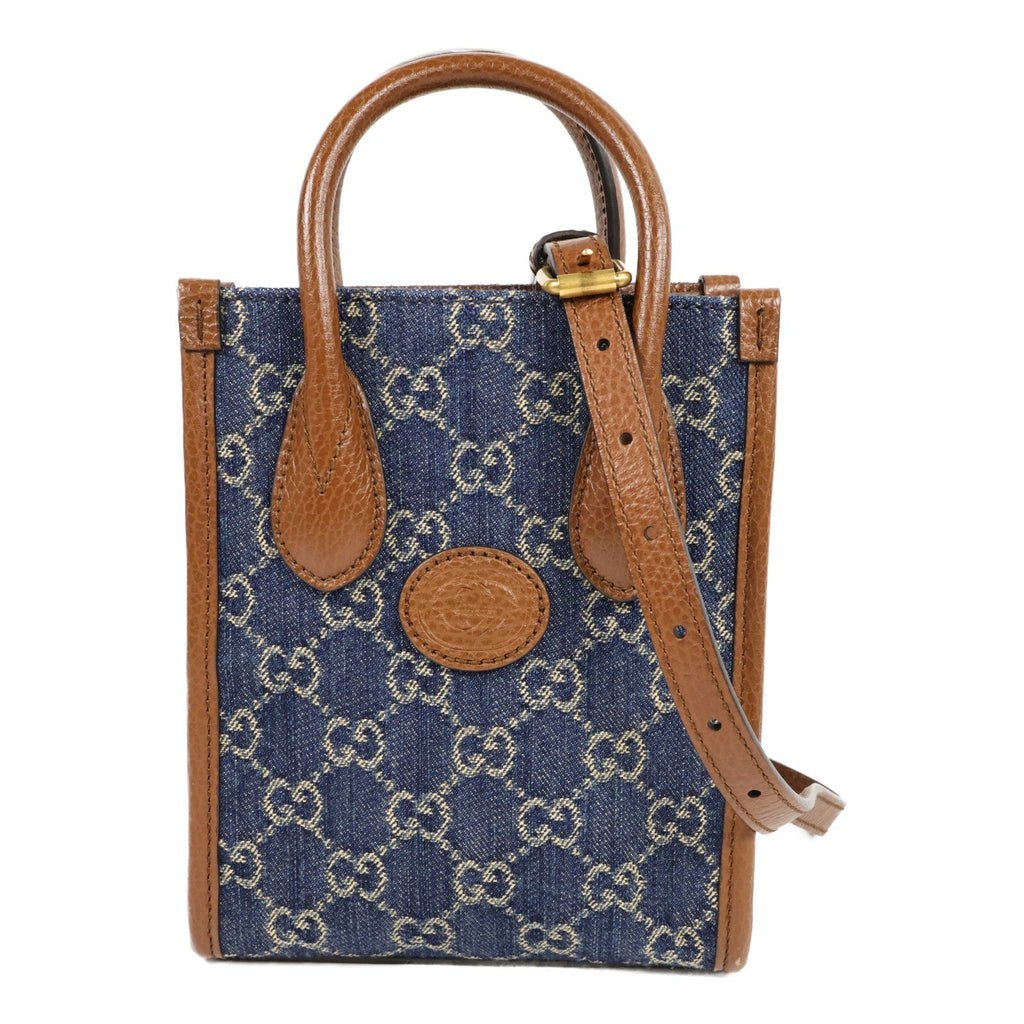 Gucci Interlocking G · Denim Mini Tote
