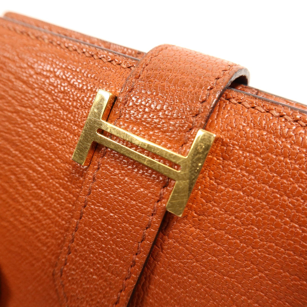 Hermès Bearn Compact · Chèvre Cuivre