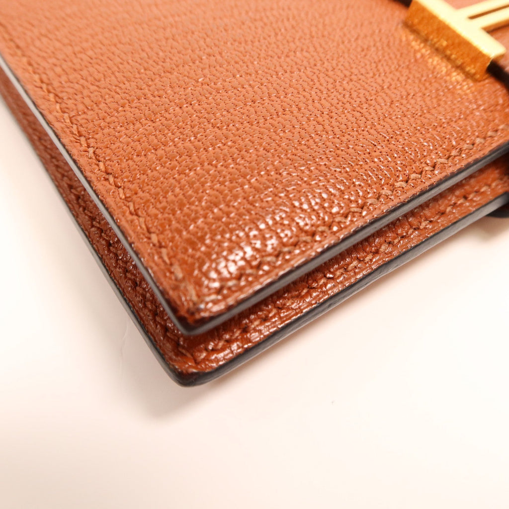 Hermès Bearn Compact · Chèvre Cuivre