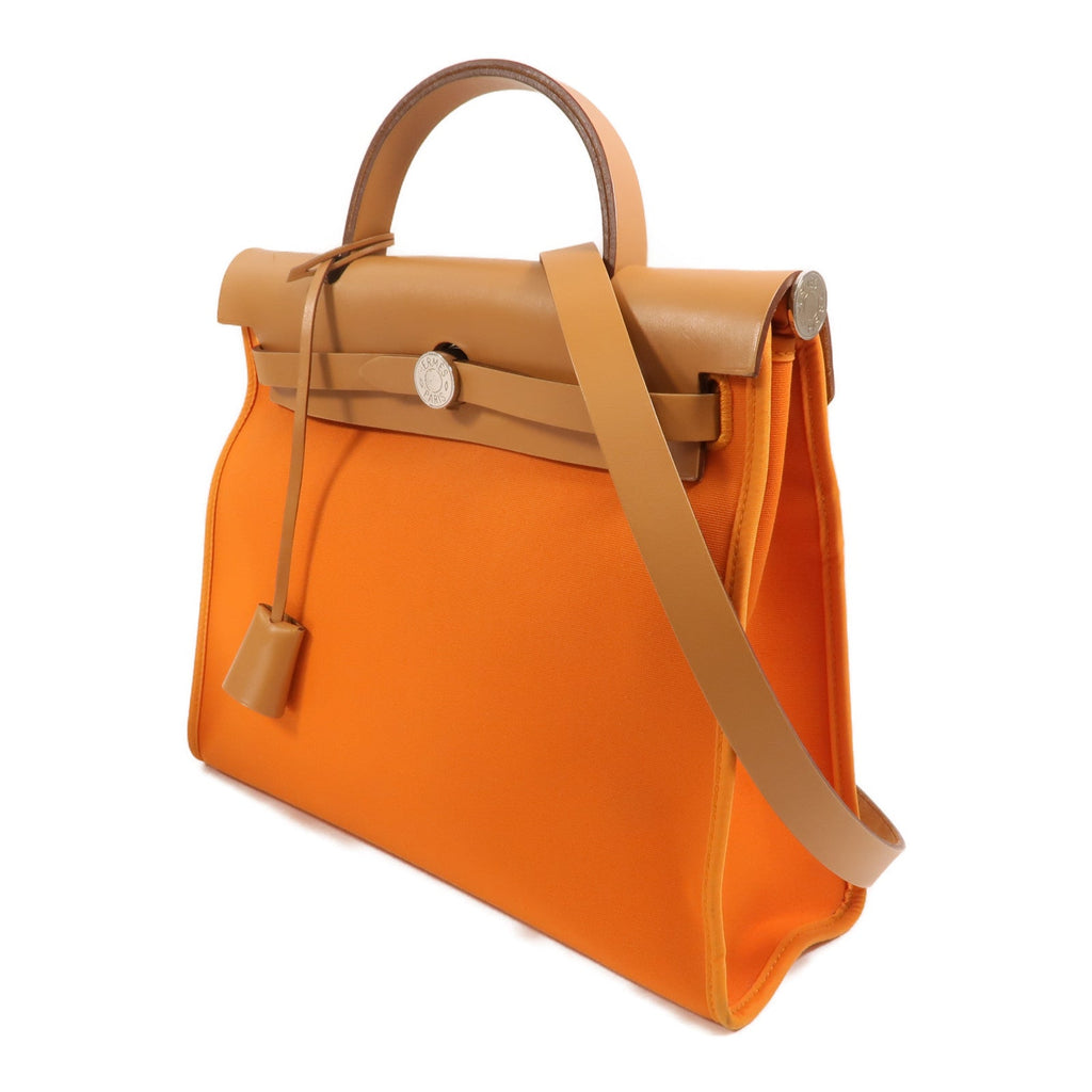 Hermès Herbag PM · Canvas & Calfskin