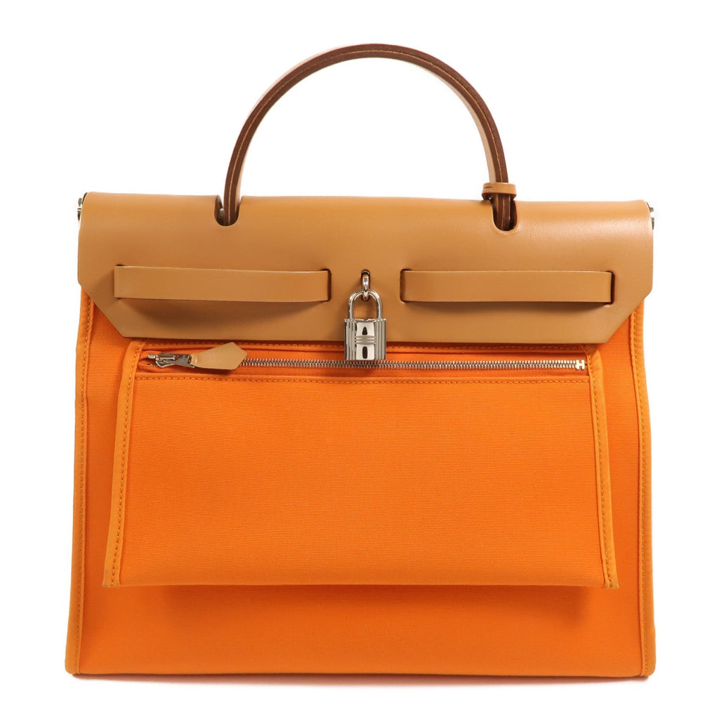 Hermès Herbag PM · Canvas & Calfskin