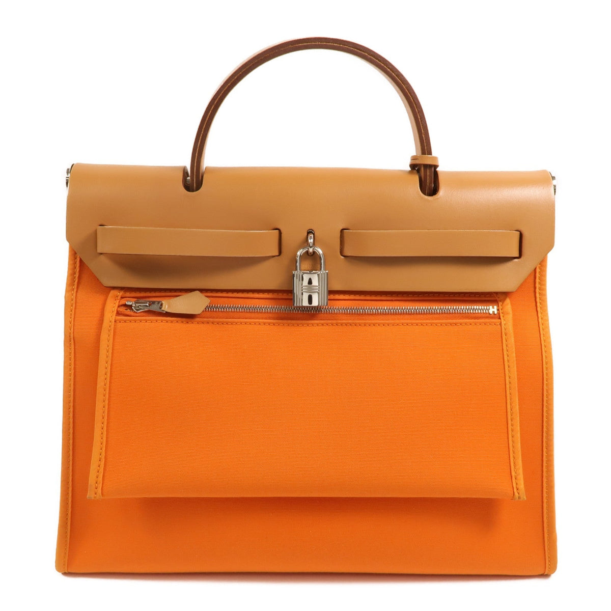Hermès Herbag PM · Canvas & Calfskin