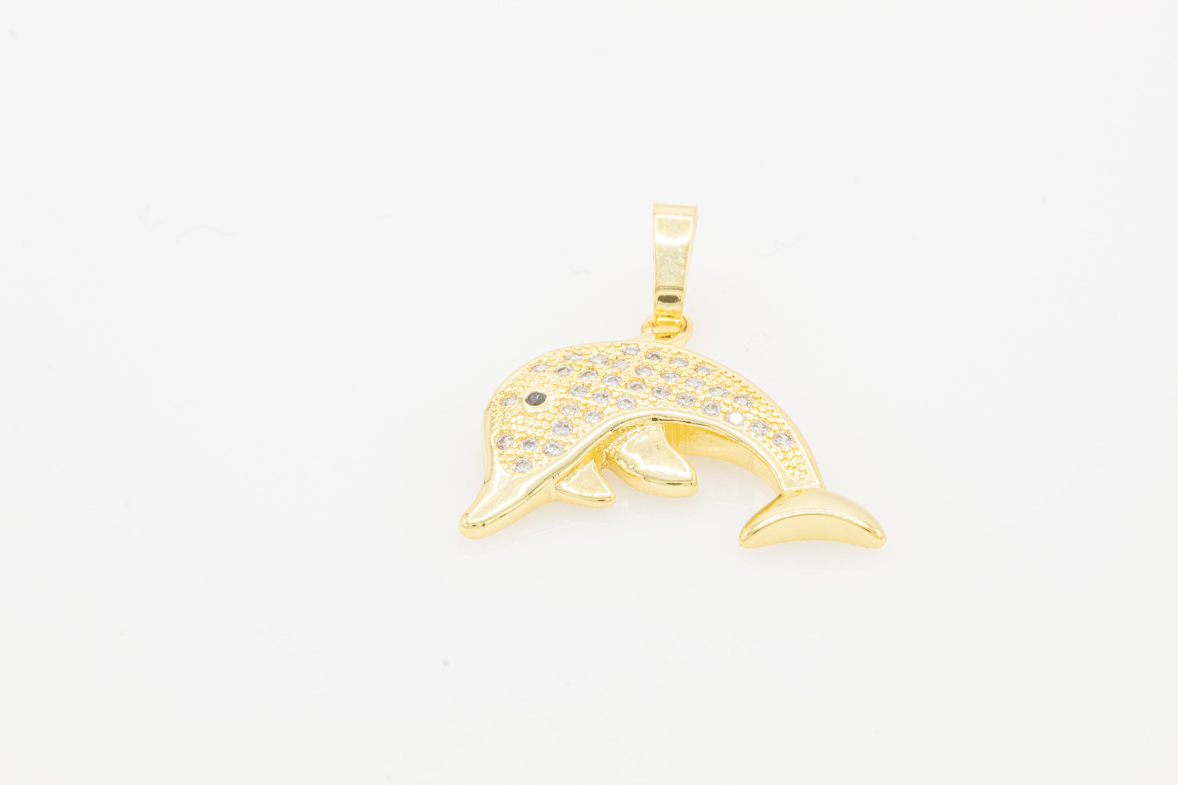 Dolphin Cubic Zirconia Pendant 14K Gold Filled Women Fashion Jewelry