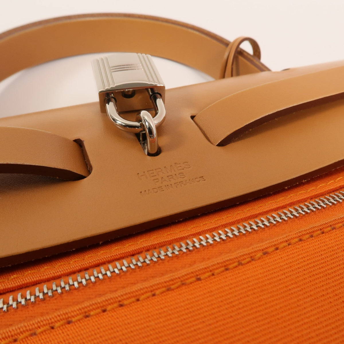 Hermès Herbag PM · Canvas & Calfskin