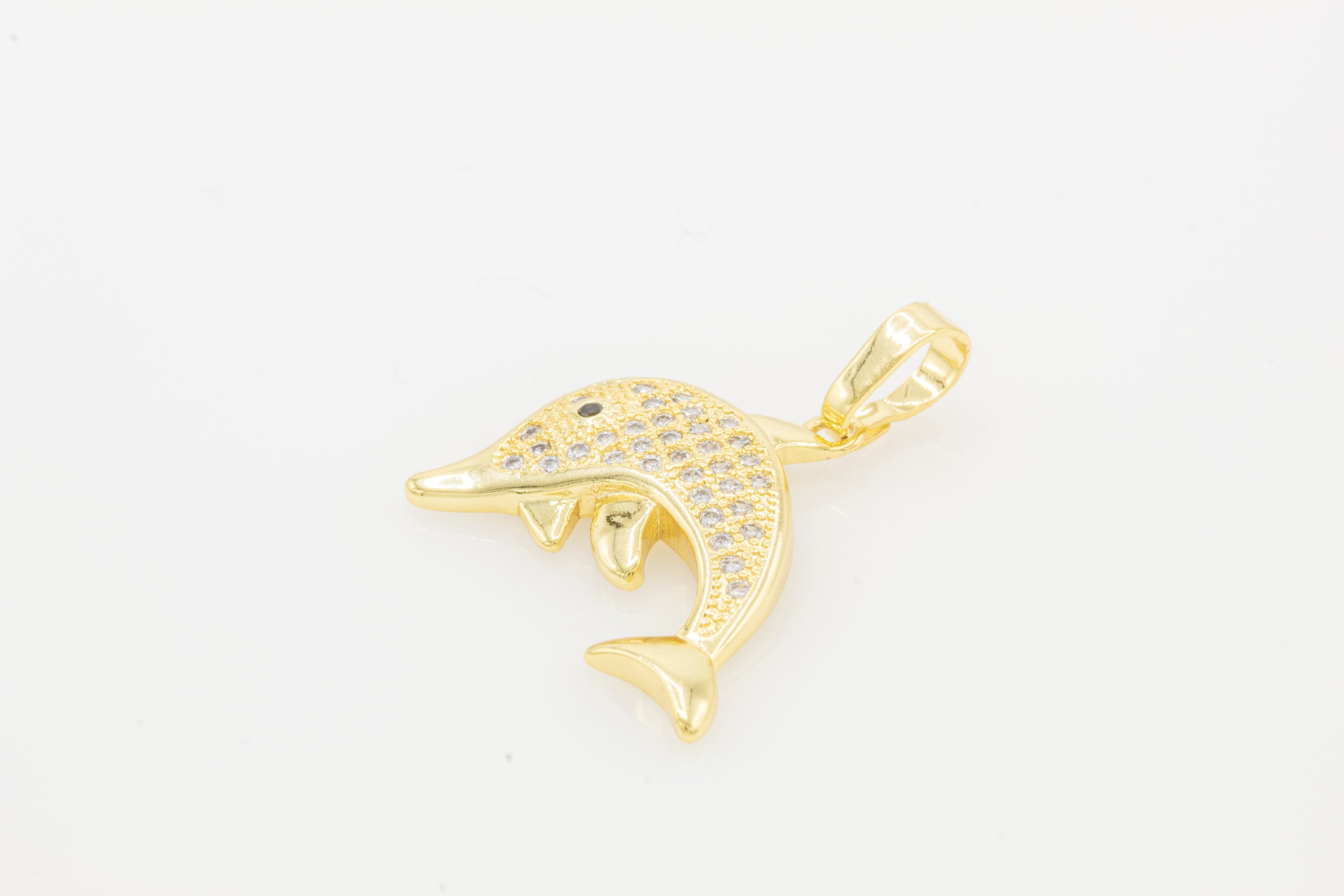 Dolphin Cubic Zirconia Pendant 14K Gold Filled Women Fashion Jewelry
