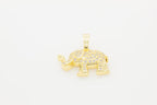 Elephant Cubic Zirconia Pendant 14K Gold Filled Women Fashion Jewelry