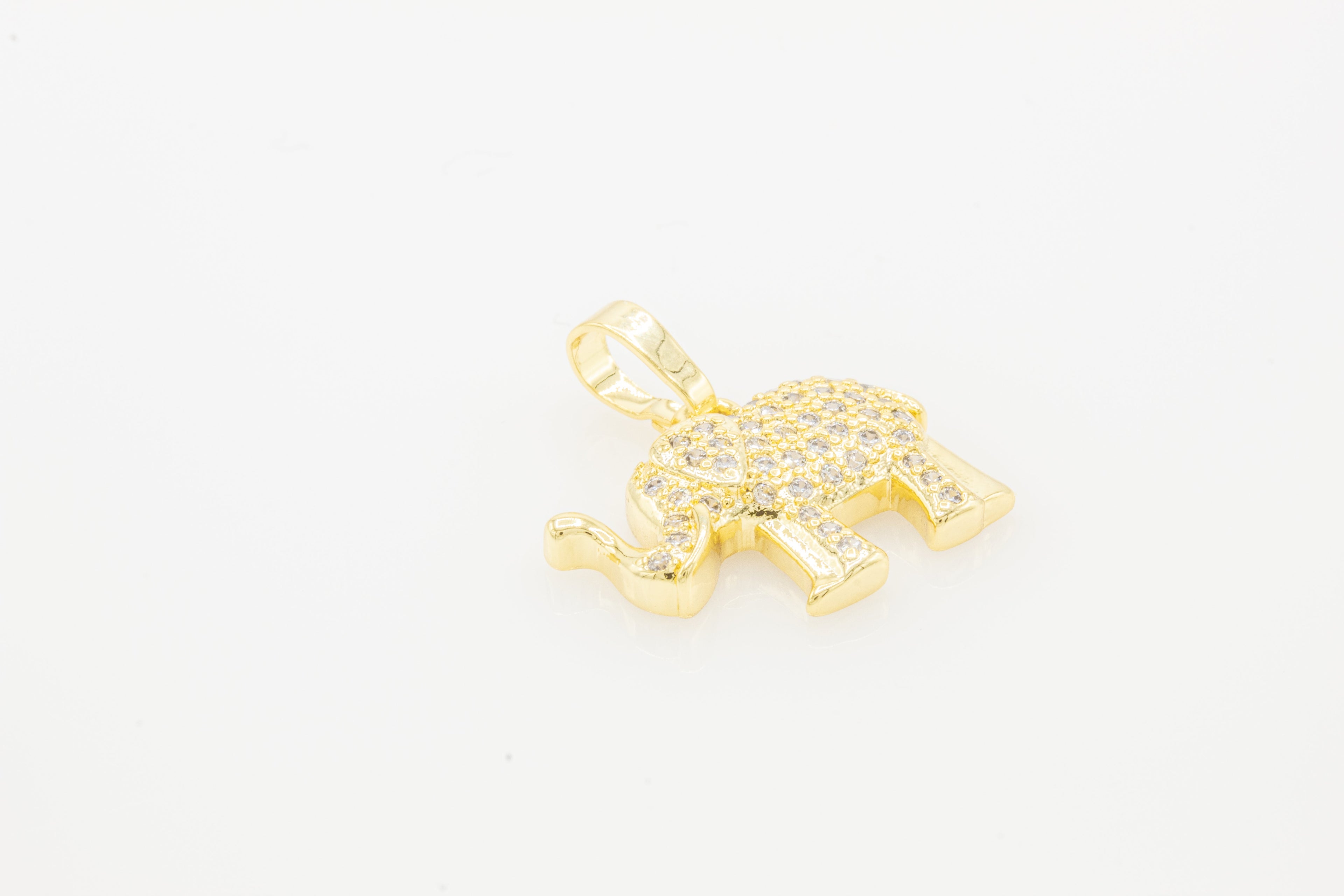 Elephant Cubic Zirconia Pendant 14K Gold Filled Women Fashion Jewelry