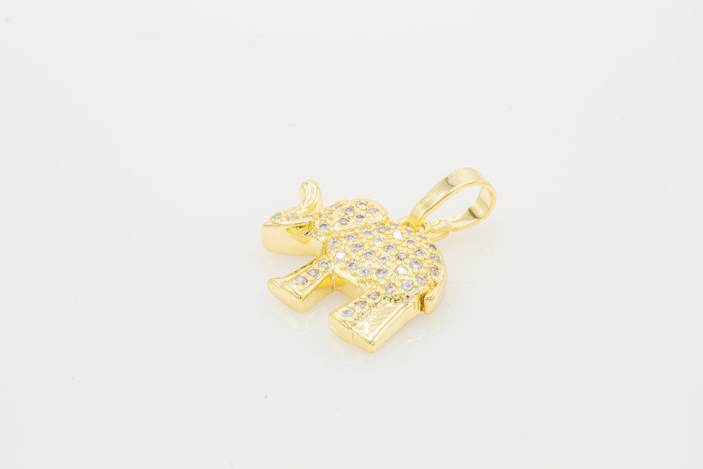 Elephant Cubic Zirconia Pendant 14K Gold Filled Women Fashion Jewelry