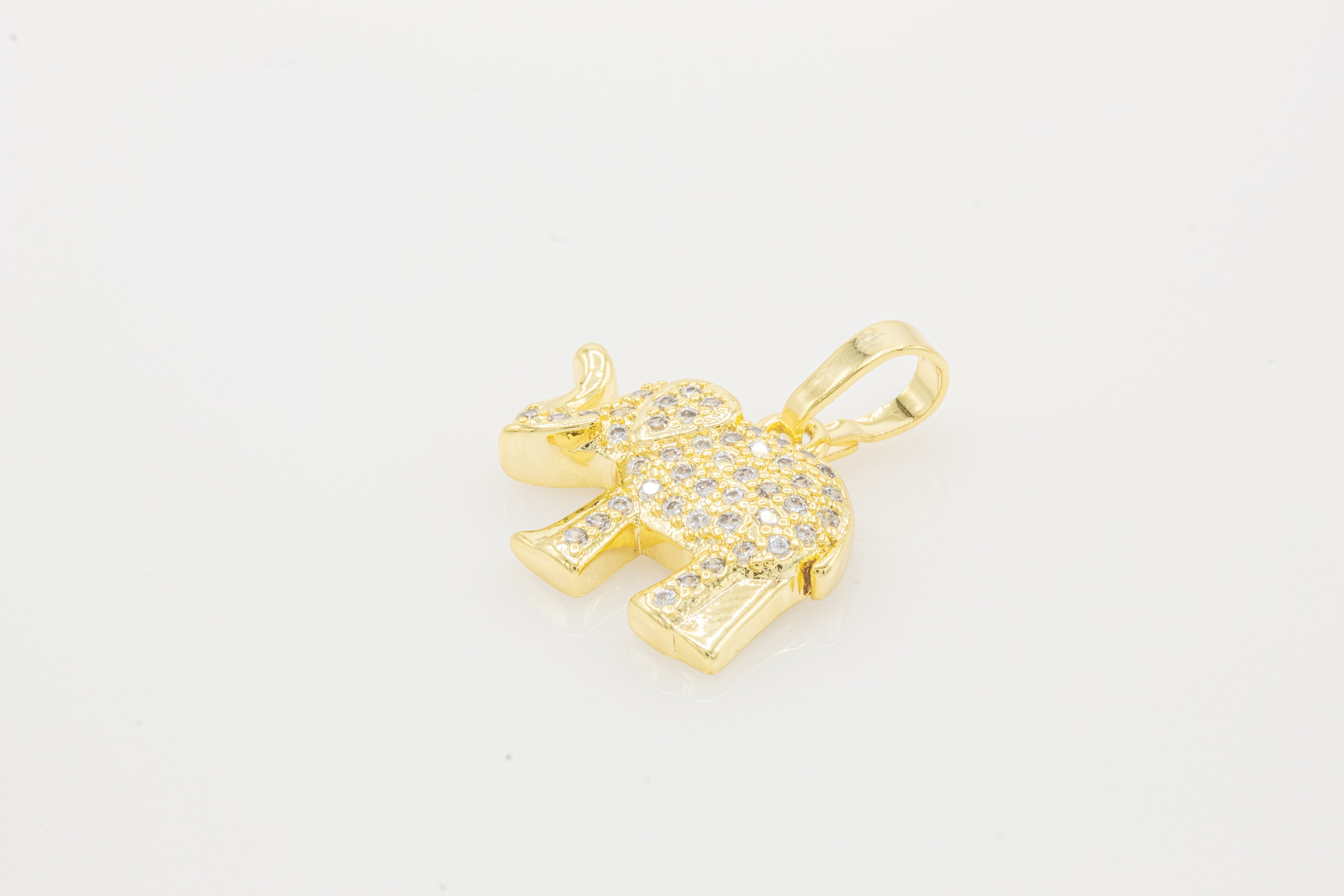 Elephant Cubic Zirconia Pendant 14K Gold Filled Women Fashion Jewelry