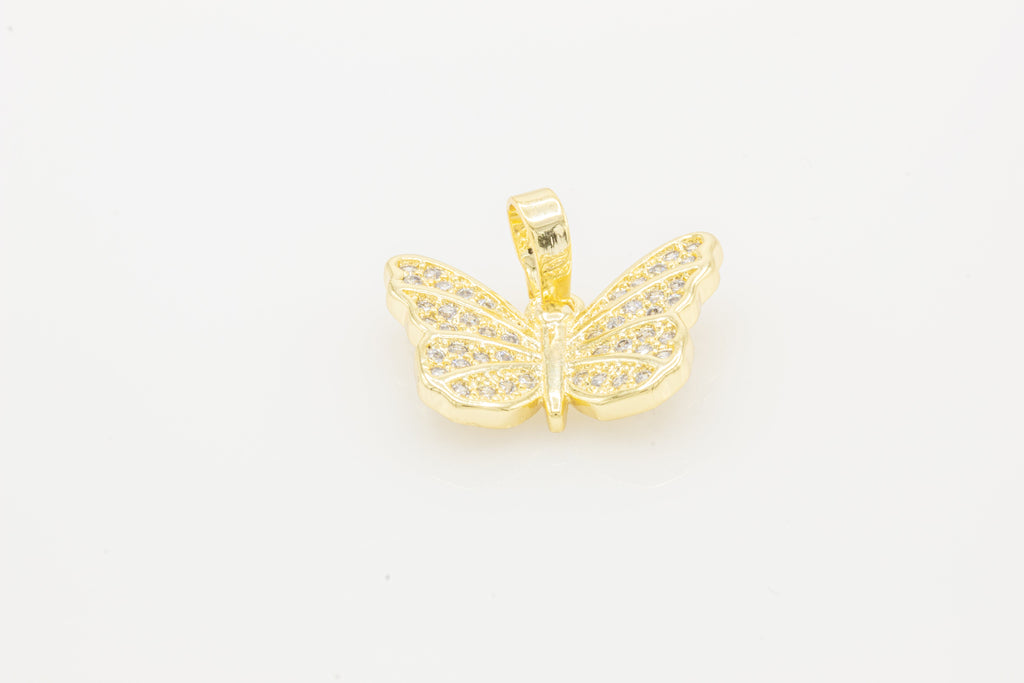 Butterfly 4 Cubic Zirconia Pendant 14K Gold Filled Women Jewelry