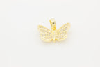 Butterfly 4 Cubic Zirconia Pendant 14K Gold Filled Women Jewelry