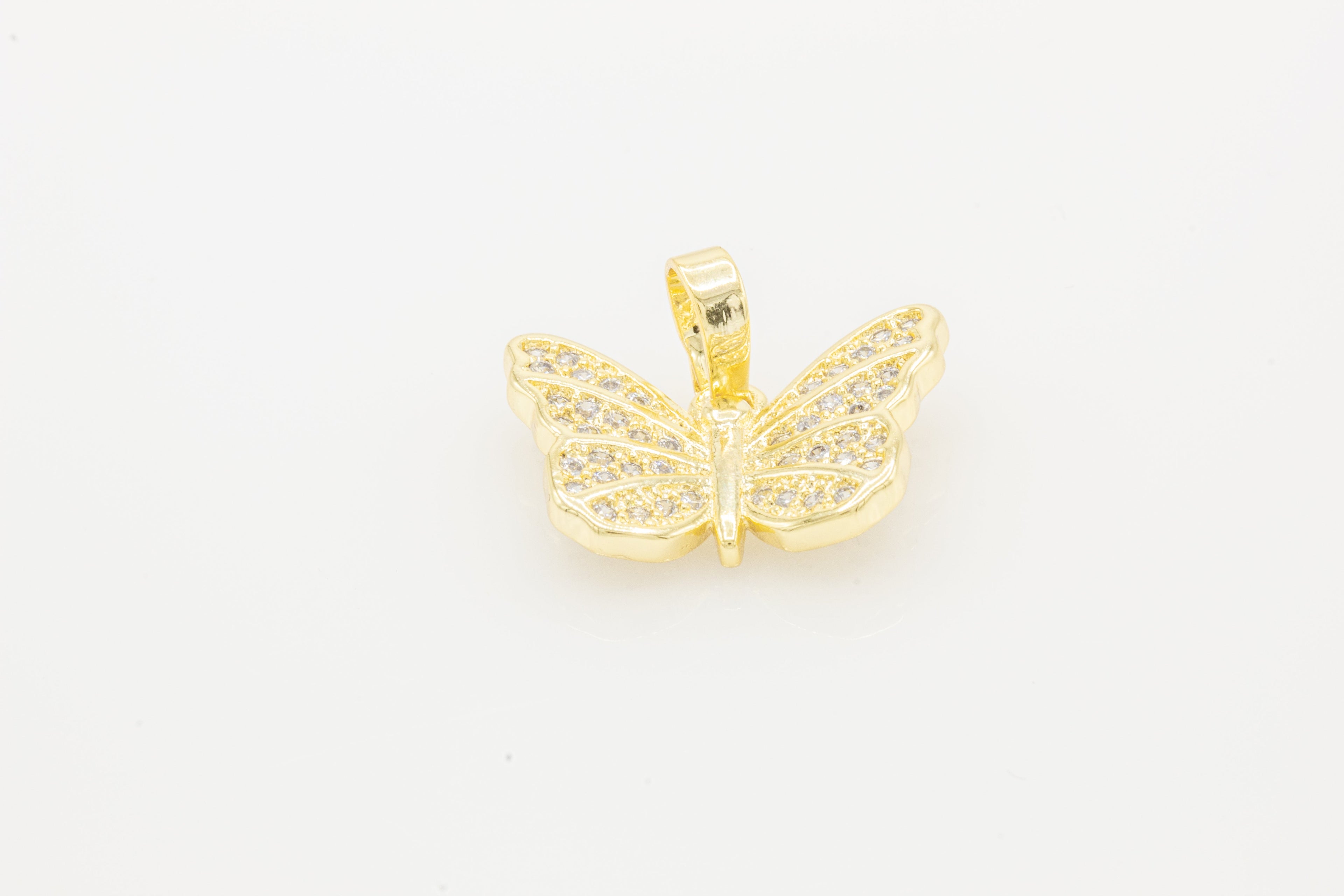 Butterfly 4 Cubic Zirconia Pendant 14K Gold Filled Women Jewelry