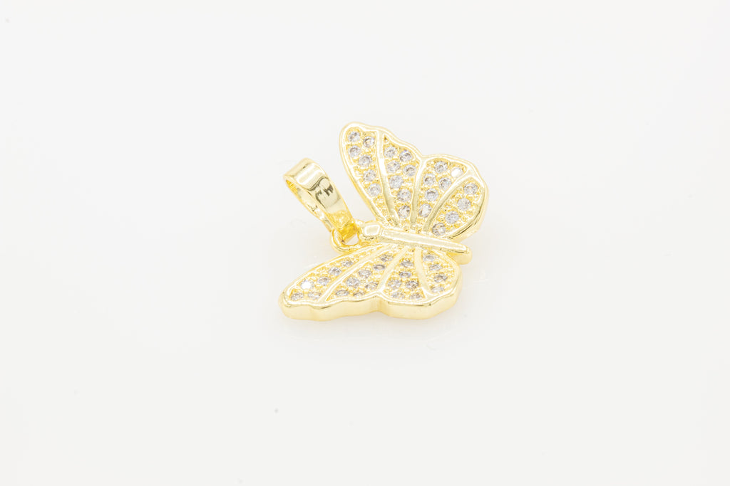 Butterfly 4 Cubic Zirconia Pendant 14K Gold Filled Women Jewelry