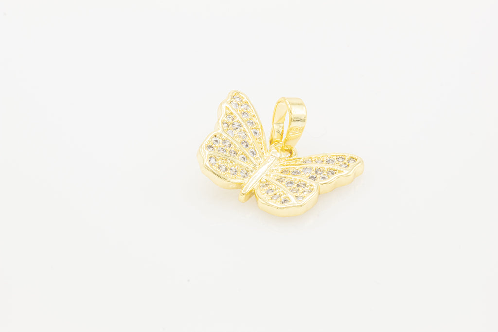 Butterfly 4 Cubic Zirconia Pendant 14K Gold Filled Women Jewelry