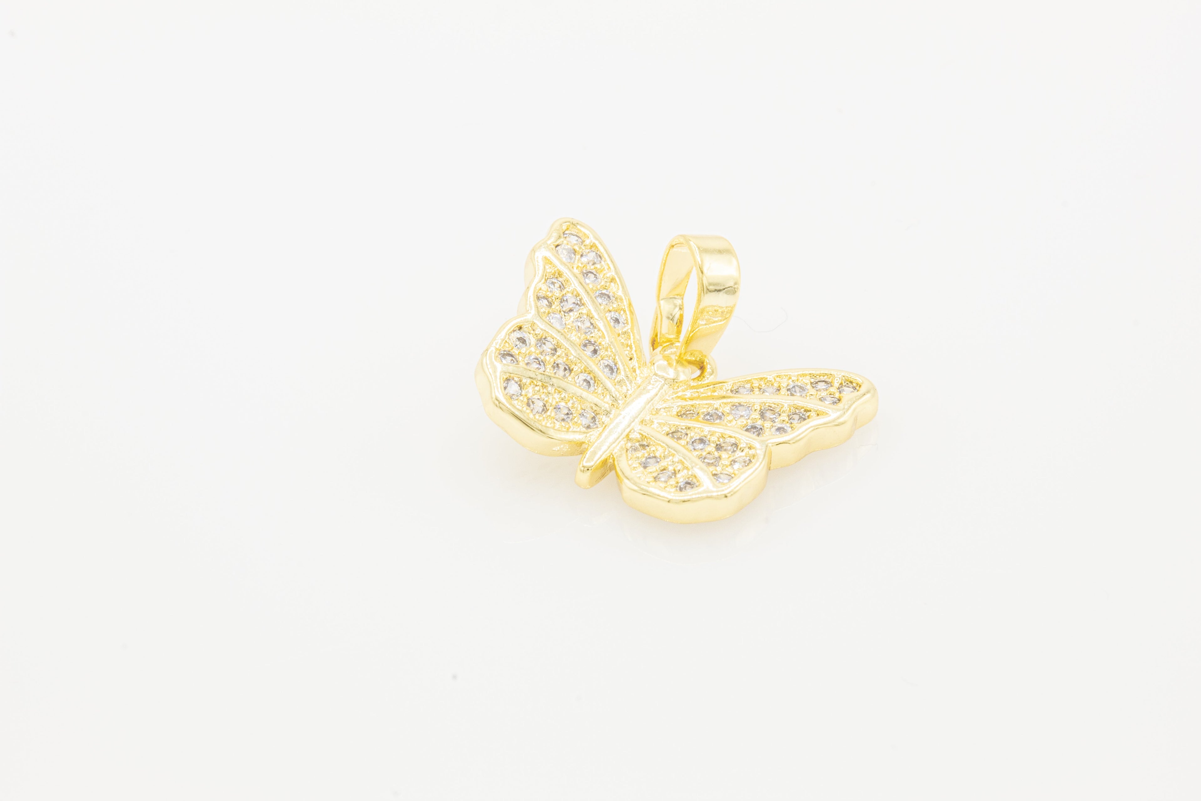 Butterfly 4 Cubic Zirconia Pendant 14K Gold Filled Women Jewelry