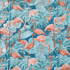 Men's Hawaiian Shirt Flamingos By Stacy Hsu Print Cotton Button-down Short Sleeve Aloha Shirt