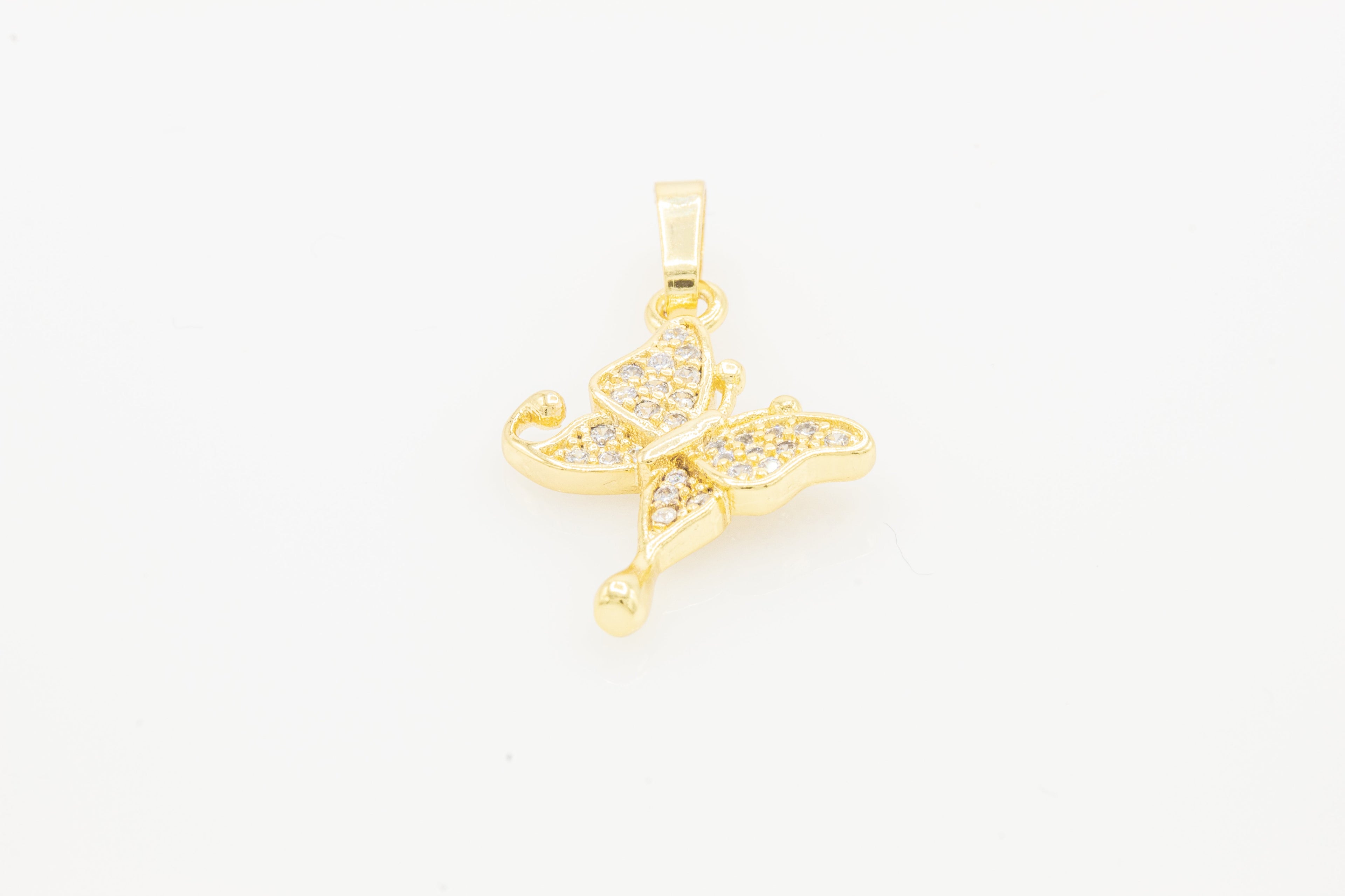 Butterfly 3 Cubic Zirconia Pendant 14K Gold Filled Women Jewelry