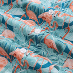Men's Hawaiian Shirt Flamingos By Stacy Hsu Print Cotton Button-down Short Sleeve Aloha Shirt