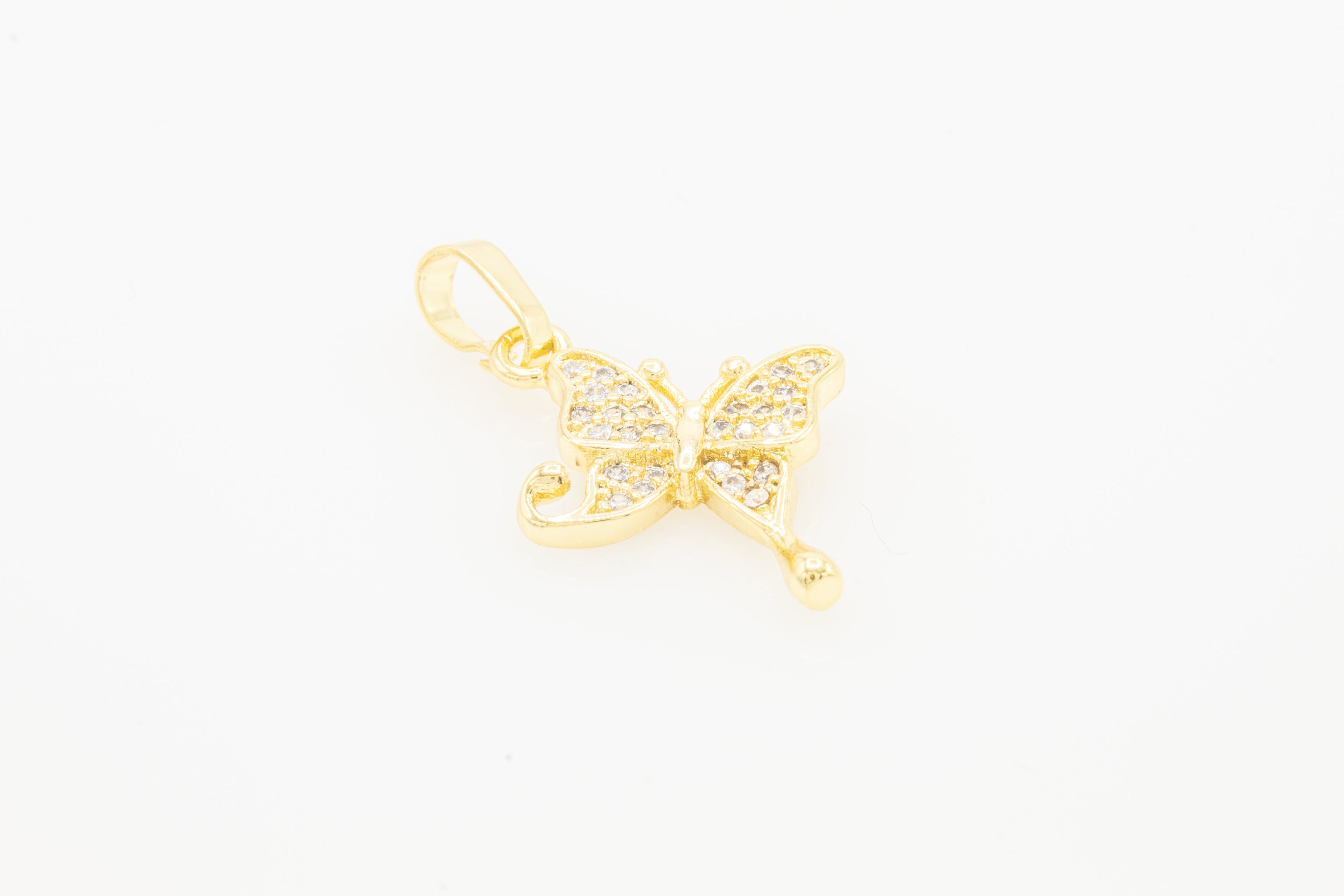 Butterfly 3 Cubic Zirconia Pendant 14K Gold Filled Women Jewelry
