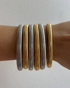 Mini Flex Snake Chain Bracelet- Set of 3 (7mm wide)- Silver