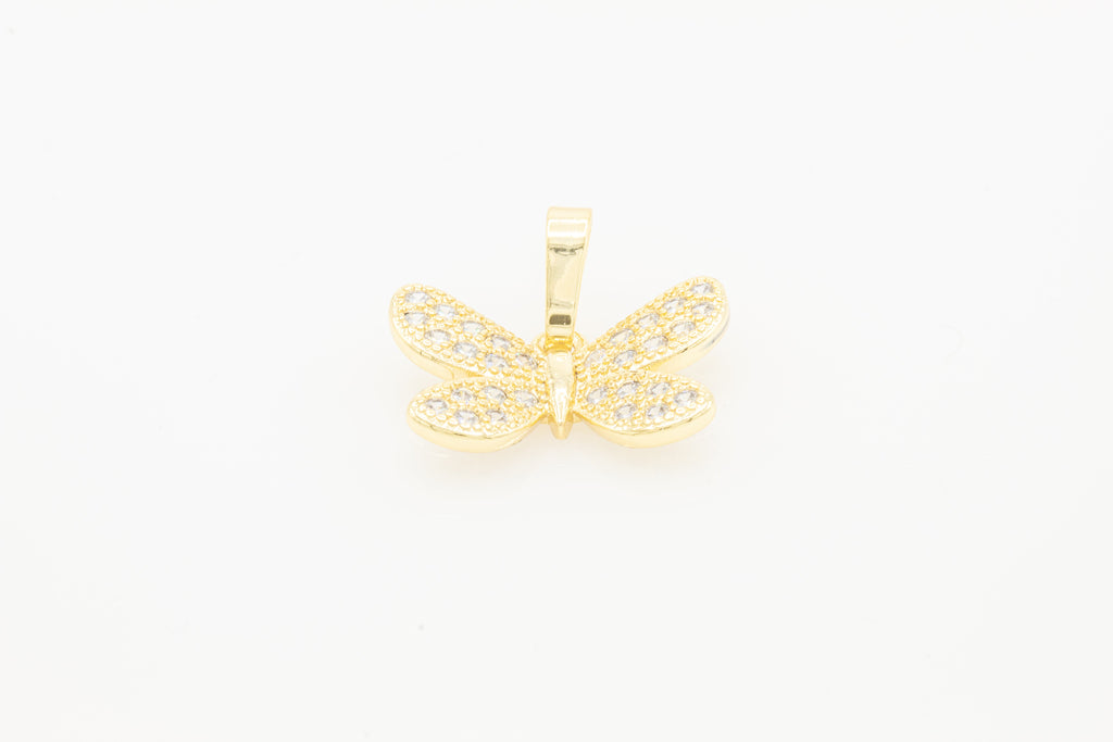 Butterfly 5 Cubic Zirconia Pendant 14K Gold Filled Women Jewelry