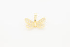 Butterfly 5 Cubic Zirconia Pendant 14K Gold Filled Women Jewelry