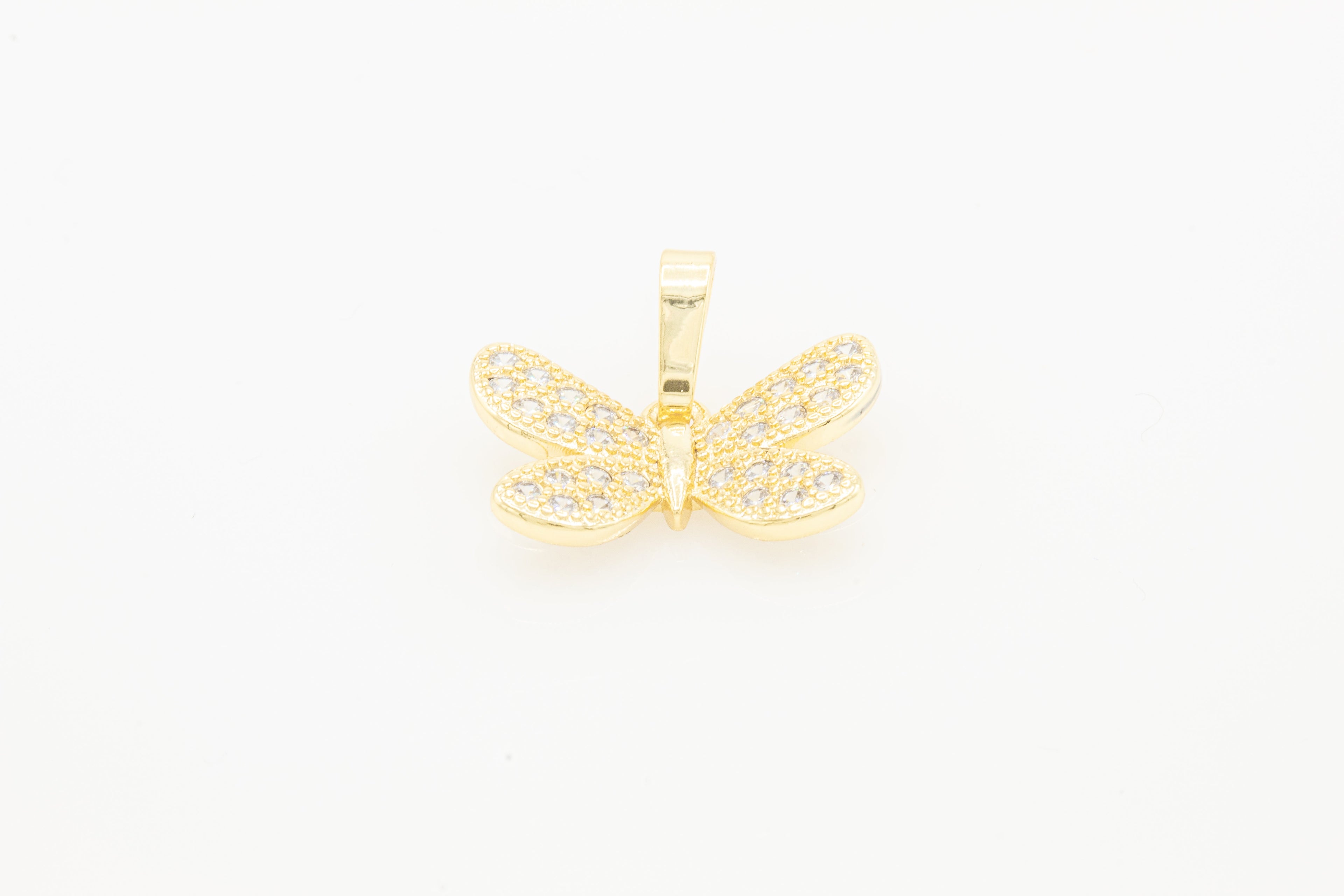 Butterfly 5 Cubic Zirconia Pendant 14K Gold Filled Women Jewelry