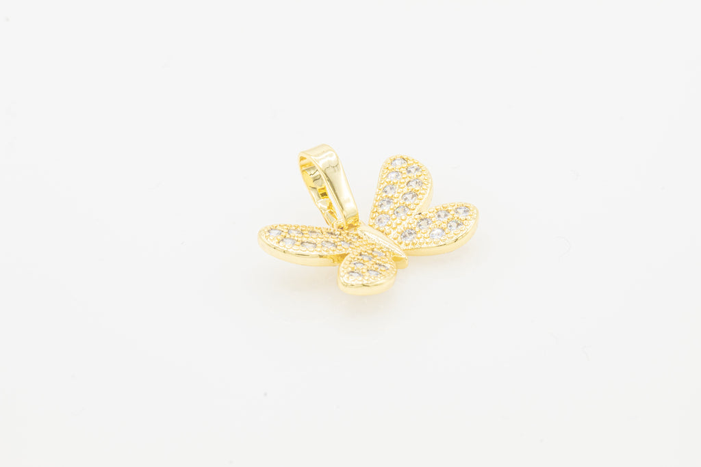 Butterfly 5 Cubic Zirconia Pendant 14K Gold Filled Women Jewelry