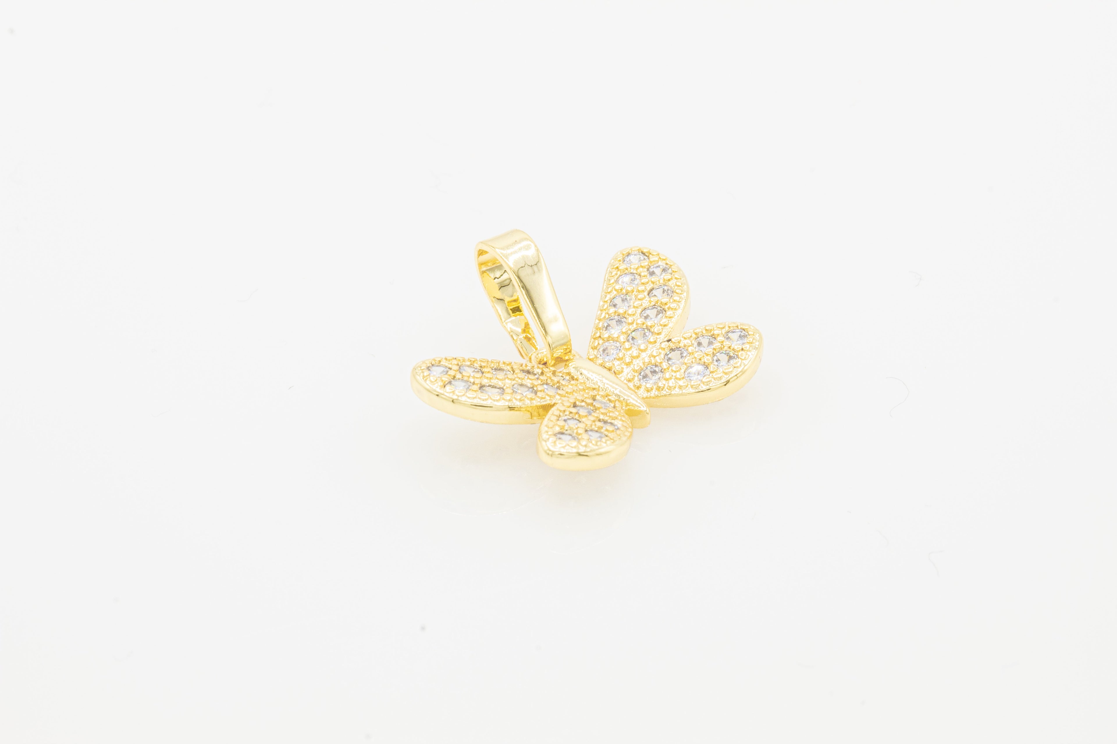 Butterfly 5 Cubic Zirconia Pendant 14K Gold Filled Women Jewelry