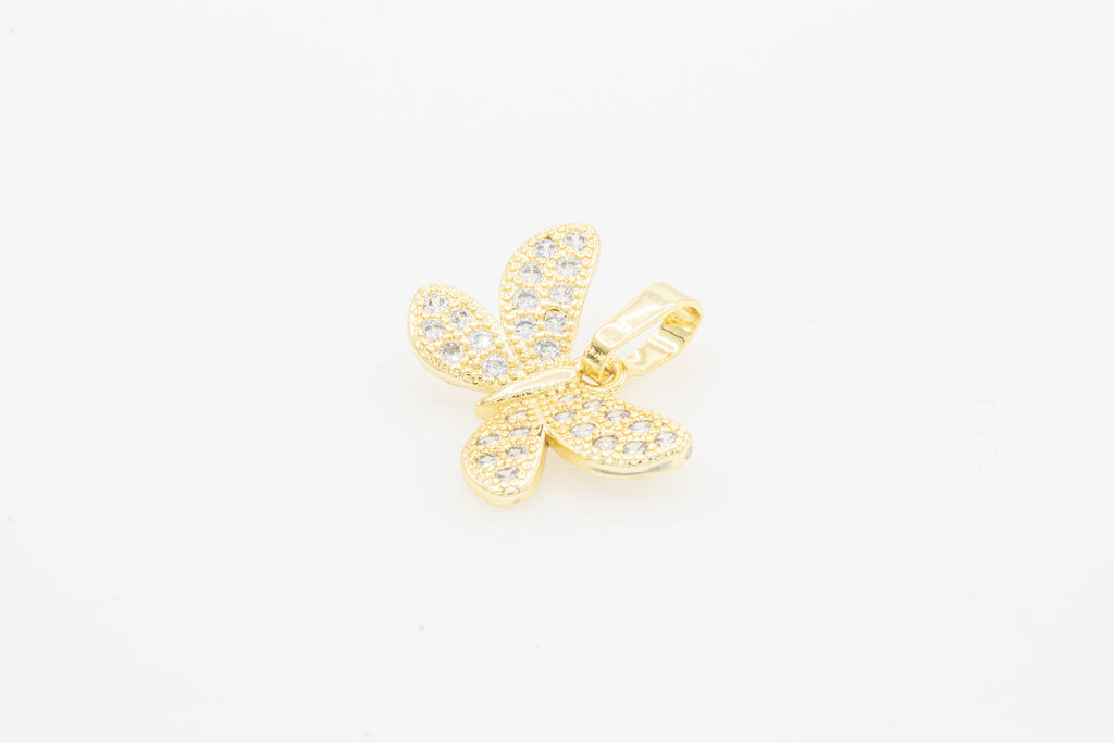 Butterfly 5 Cubic Zirconia Pendant 14K Gold Filled Women Jewelry