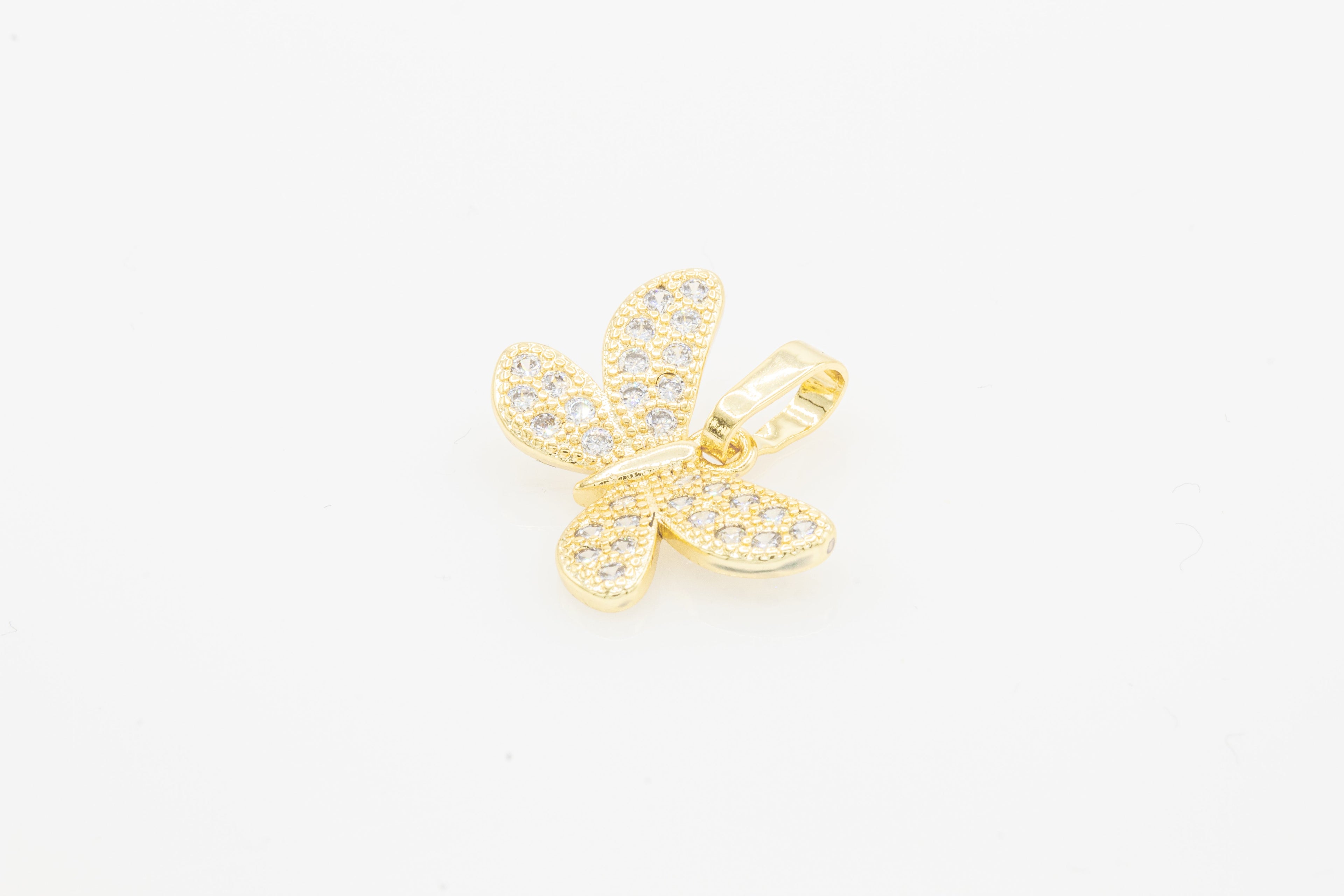 Butterfly 5 Cubic Zirconia Pendant 14K Gold Filled Women Jewelry