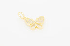 Butterfly 2 Cubic Zirconia Pendant 14K Gold Filled Women Jewelry