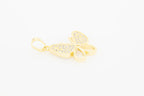 Butterfly 2 Cubic Zirconia Pendant 14K Gold Filled Women Jewelry