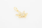 Cannabis Leaf Cubic Zirconia Pendant 14K Gold Filled Women Fashion Jewelry