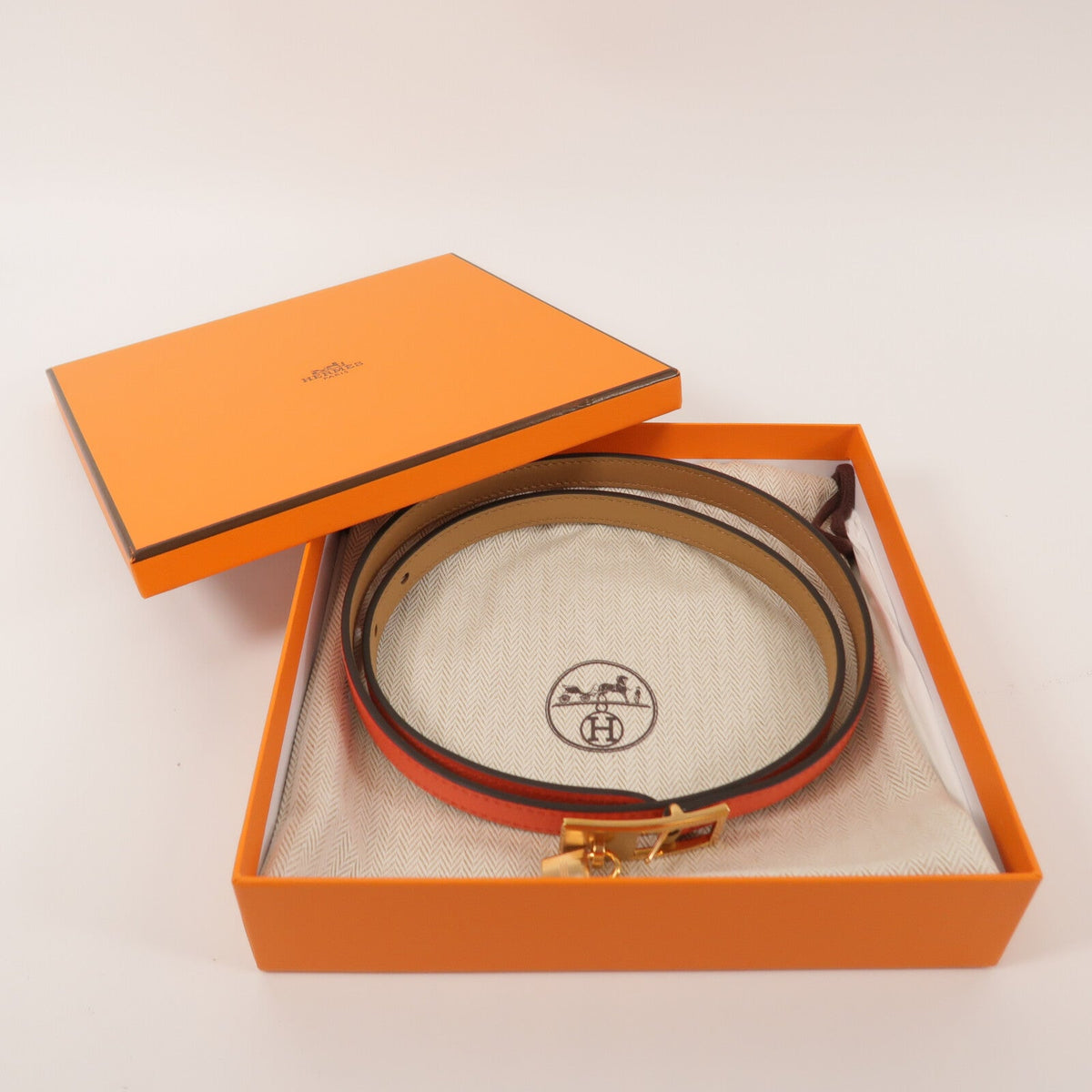Hermès Lucky 15 Belt · Veau Swift