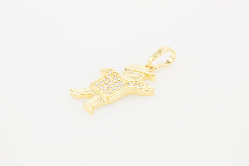 Boy Cubic Zirconia Pendant 14K Gold Filled Women Fashion Jewelry