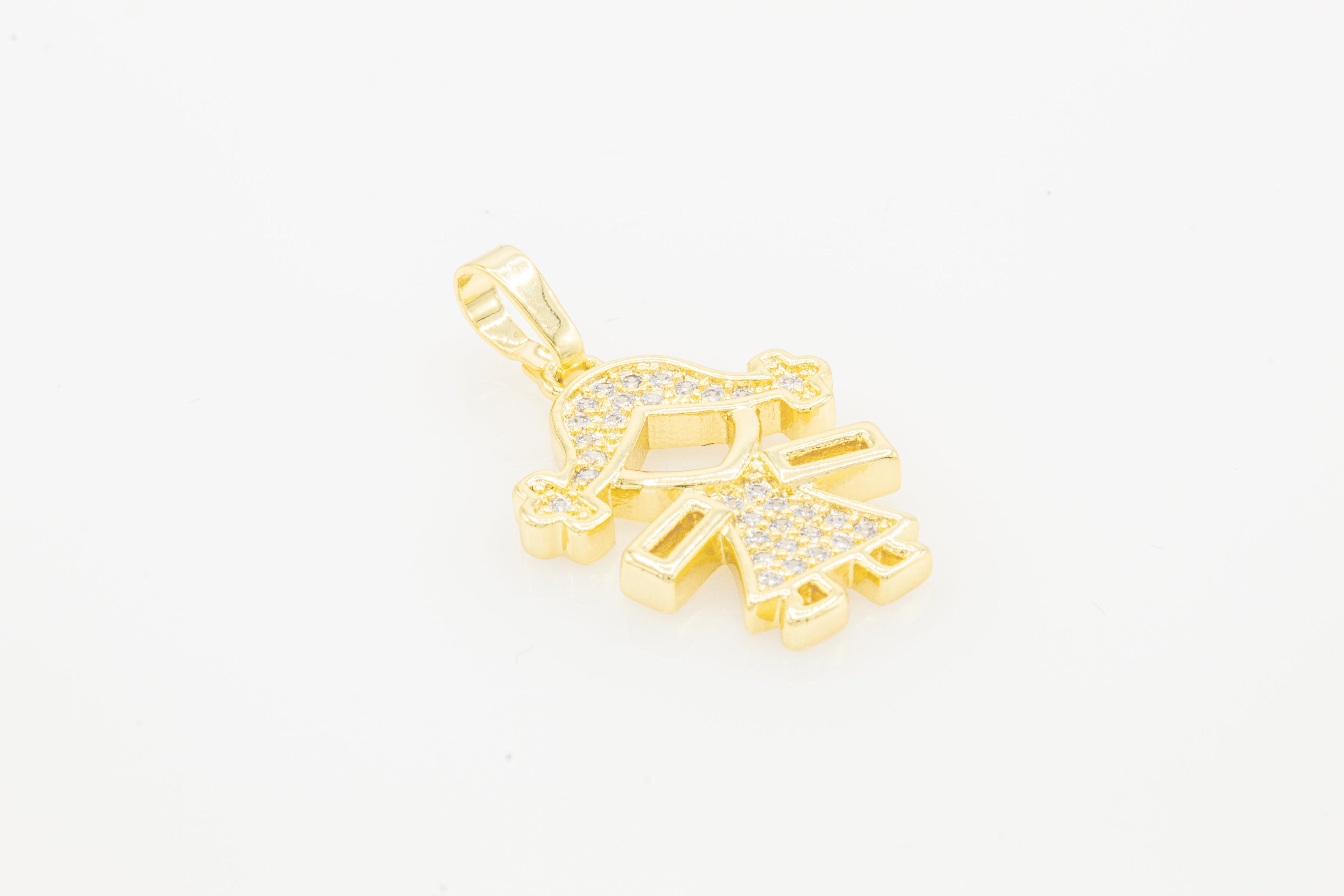 Girl Cubic Zirconia Pendant 14K Gold Filled Women Fashion Jewelry