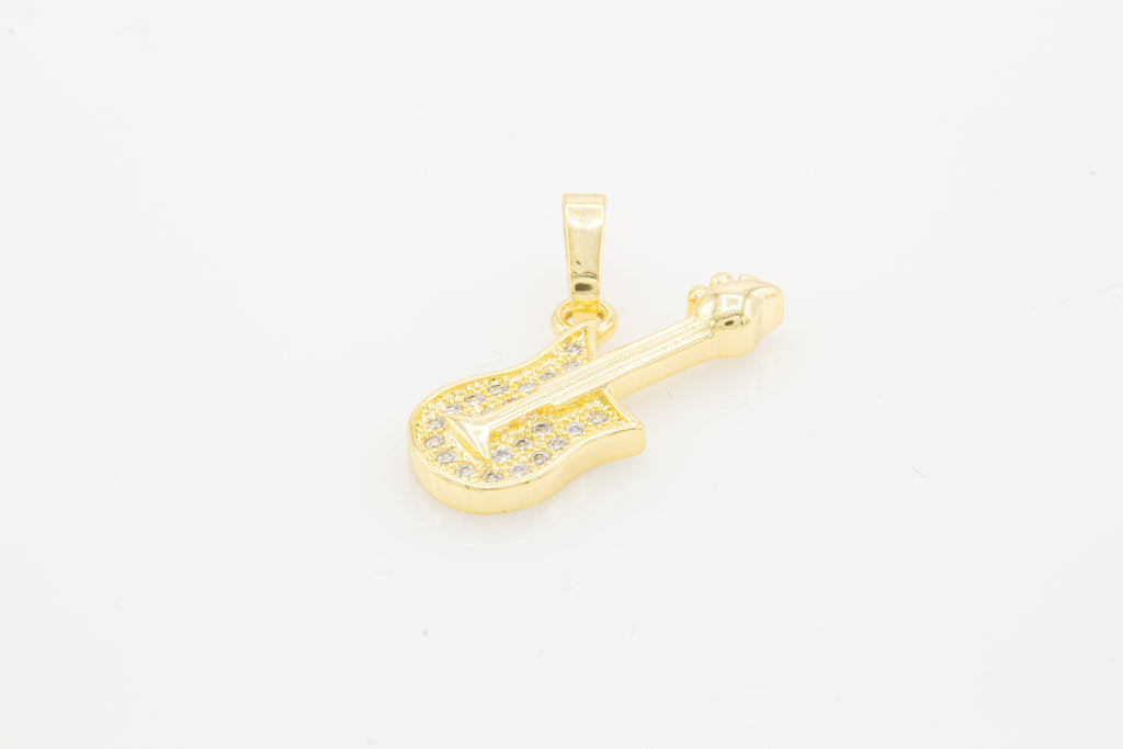 Guitar Cubic Zirconia Pendant 14K Gold Filled Women Fashion Jewelry