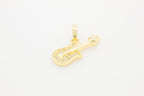 Guitar Cubic Zirconia Pendant 14K Gold Filled Women Fashion Jewelry