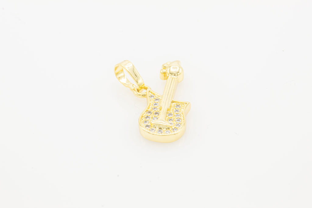 Guitar Cubic Zirconia Pendant 14K Gold Filled Women Fashion Jewelry