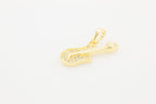 Guitar Cubic Zirconia Pendant 14K Gold Filled Women Fashion Jewelry